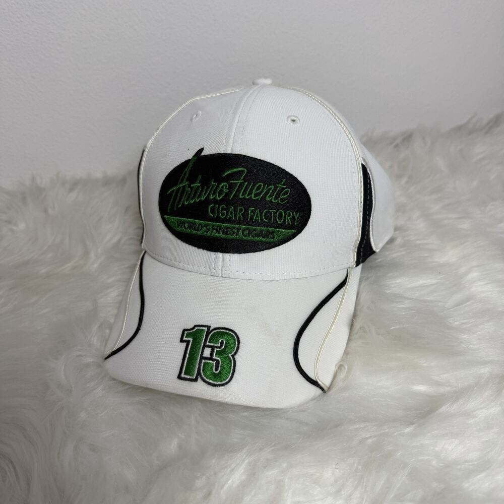 Arturo Fuente Hat Cap Adjustable White Green Black Mens Cigar #13 ‘47 Brand